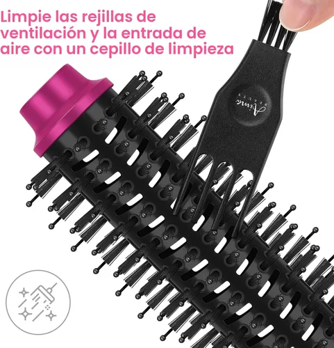 Miniatura 8 de Aima Beauty Cepillo secador de pelo de un solo paso y cepillo de aire caliente voluminizador, cepillo alisador de cerámica, rizador y peine caliente
