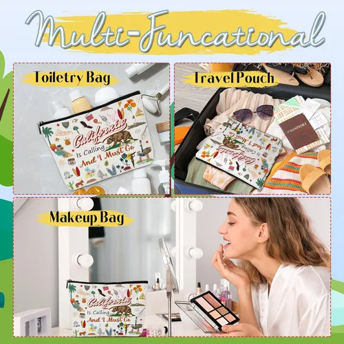 Miniatura 6 de Artículos de viaje esenciales Recuerdos Regalos - Bolsas de maquillaje, neceser de cosméticos y artículos de aseo de regalo para mujeres, niñas