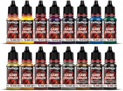 Miniatura 2 de Vallejo - Set de Colores de Juego Avanzado Set Avanzado para Figuras de Fantasía y Juegos de Guerra 16 Botellas x 18 ml (0,60 fl.oz.)