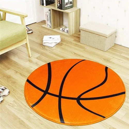 SUNONE11HKA Sport Fans - Alfombra redonda diseñada para baloncesto, alfombra de suelo para guardería, dormitorio, habitación de los niños, sala de