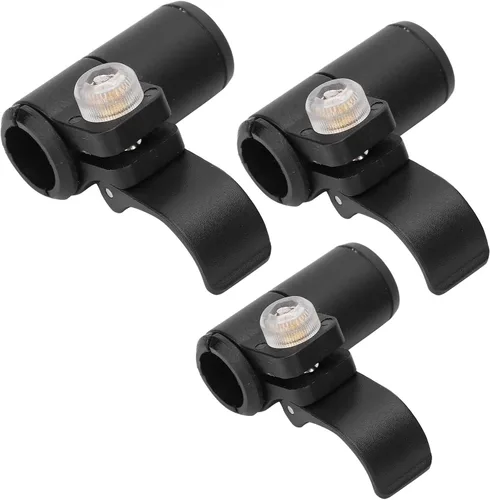 Miniatura 8 de Yosoo Health Gear Paquete de 3 clips de repuesto de goma de 14, 16 y 0.709 in, cierre rápido ajustable para bastones de senderismo, senderismo