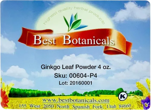 Miniatura 5 de Best Botanicals Polvo de hoja de ginkgo 4 oz.