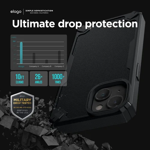 Miniatura 3 de elago Armor - Funda compatible con iPhone 14 Plus de 6.7 pulgadas, protección contra caídas de grado militar de EE. UU., funda protectora