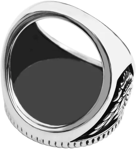 Miniatura 4 de Gorgeous Wyoming Green Jade Cabochon 925 Sterling Silver Signet Ring New - Bank Note Olive Leaf Design - Wyoming's Official State Gemstone