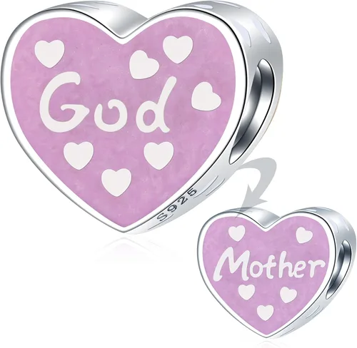 EMOSTAR Dijes temáticos para el día de la madre, plata de ley, madre, padre, hija, hijo, nana, esposa, marido, madrina, corona de mamá, cuentas de