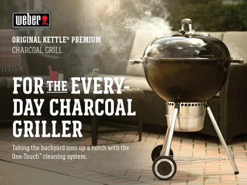 Miniatura 6 de Weber Original Kettle Premium - Parrilla de carbón, 22 pulgadas, color negro