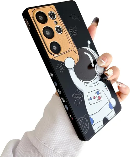 Miniatura 18 de Yonds Queen Funda ultra linda para Samsung Galaxy S22, diseño de astronauta de dibujos animados, diseño de cohete espacial, cubierta de parachoques