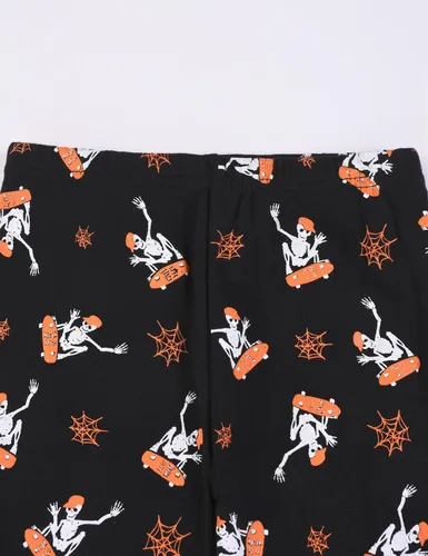 Miniatura 6 de Joyond Pijamas de algodón de Halloween para niños, talla 2T-14, conjunto de pijama de manga larga de 2 piezas para niños