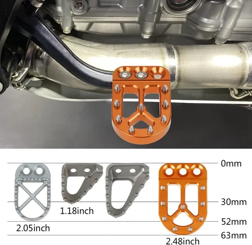 Miniatura 3 de Para KTM 790 Adventure R S 2018-2022 890 Adv - Palanca de freno de pie trasero ajustable para motocicleta, almohadilla de clavija, placa de Negro