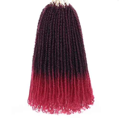 Miniatura 23 de COOKOO 9 paquetes de extensiones de cabello sintético de ganchillo pretrenzado de 6 pulgadas, trenzas mini de pasión preenlazadas, trenzas 1b#
