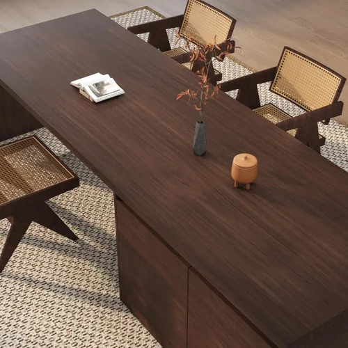 Miniatura 2 de VEELIKE Papel de contacto de madera de nogal de mediados de siglo de 15.7 x 118 pulgadas, papel de contacto de madera de nogal de mediados de siglo