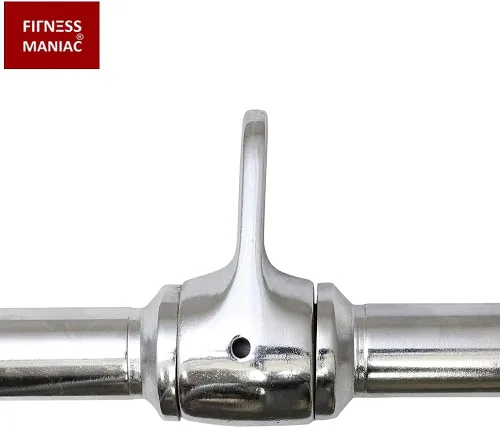 Miniatura 3 de FITNESS MANIAC USA Lat - Barra recta de 28 pulgadas, barra plana de agarre ancho neutro, barra desplegable de tríceps pushdown – 28 pulgadas