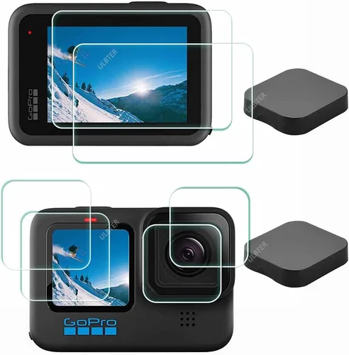 Miniatura 8 de ULBTER Protector de pantalla para cámara GoPro Hero 8 Hero8 negro + protector de pantalla de lente + cubierta de tapa de lente, protector de vidrio