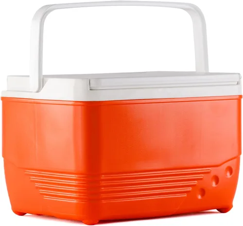 Miniatura 8 de Pequeña carcasa rígida para enfriar, hielera con mango retráctil, pequeña caja de refrigeración dura con retención de hielo de 3 a 4 días, enfriador