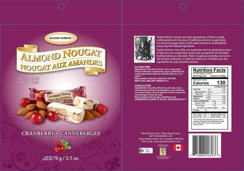 Miniatura 13 de Golden Bonbon Caramelo italiano suave de turrón de almendras, masticables empaquetados individualmente, turrón sin gluten, lleno de almendras