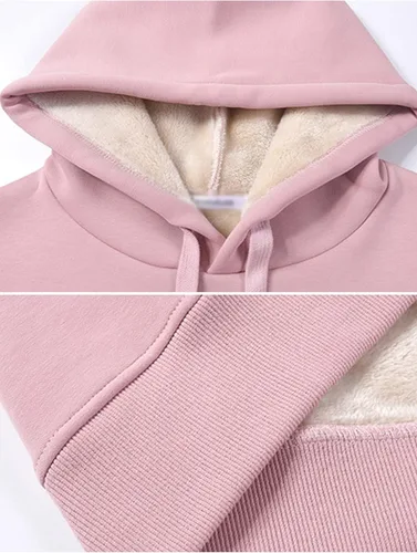 Miniatura 3 de Ayturbo Sudadera de manga larga con forro polar para mujer, casual, para invierno, cálida, con capucha
