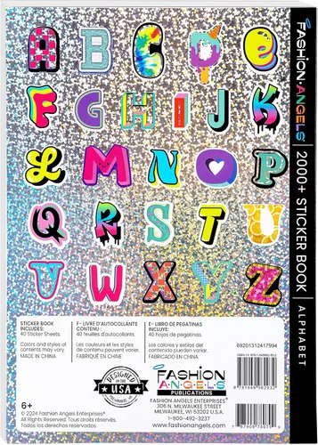 Miniatura 3 de Fashion Angels Más de 2,000 cuadernos de calcomanías del alfabeto, incluye divertidas y coloridas calcomanías de letras para manualidades, ideal