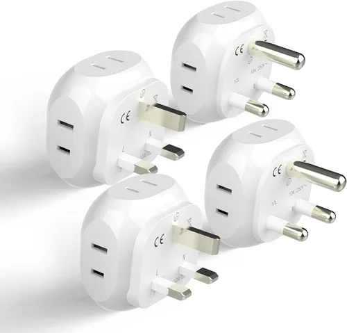 Miniatura 13 de Kit de adaptador de viaje mundial Ceptics 2 USB-A, USB-C, tomas de corriente EE. UU., entrega de potencia 20W/QC 18W, protección contra