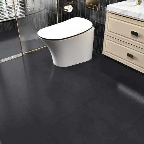 Miniatura 2 de WESTICK Azulejos de vinilo autoadhesivos de mármol negro para baño, azulejos de vinilo autoadhesivos para despegar y pegar, azulejos de azulejos