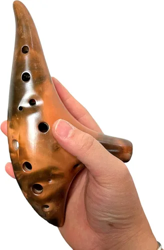 Miniatura 3 de RUOSWTE Ocarina, 12 hoyos Alto C, instrumento de juego profesional, instrumento de viento con tutorial de partituras y cordón, para niños y adultos
