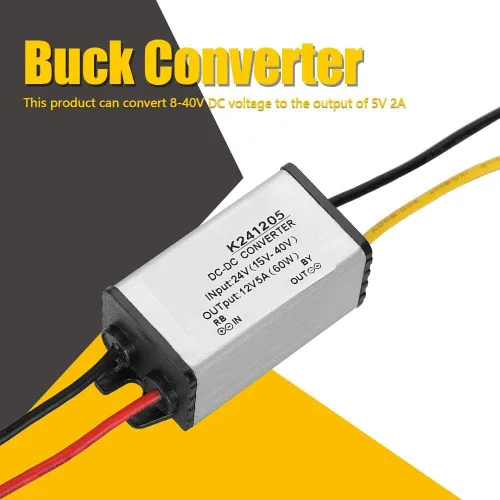 Miniatura 4 de Step Down Power GYVRM-K241205 5A DC-DC Convertidor 24V a 12V Módulo de convertidor de energía