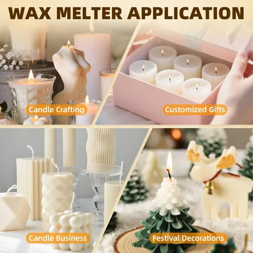 Miniatura 8 de Faazy Derretidor de cera de 13 libras para hacer velas, cera eléctrica grande con control de temperatura y boquilla de vertido sin obstrucciones