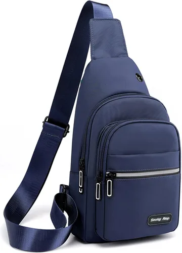 Miniatura 14 de Seoky Rop - Mochila tipo bandolera para hombre y mujer, pequeña, para el pecho y el hombro, para viajes, senderismo, mochila de día, Negro, Pequeño