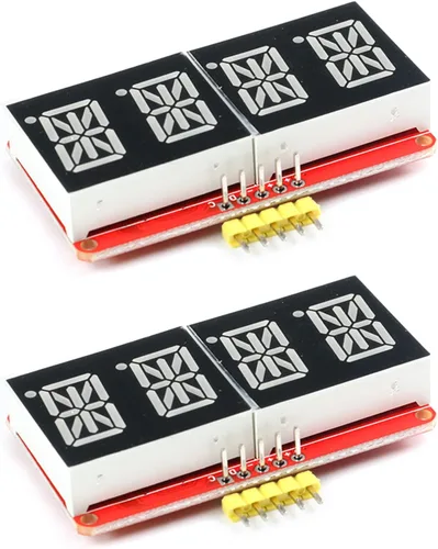 2 unids 0.54 pulgadas LED módulo de pantalla I2C IIC para Arduino 0.54 "HT16K33 4 bits módulo de tubo digital color rojo