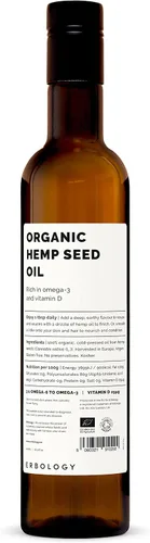 Miniatura 11 de Erbology Aceite de semilla de chía orgánico de 3.4 onzas líquidas, prensado en frío, rico en omega-3 (66%) y vitamina E (330% RI), sin aditivos ni