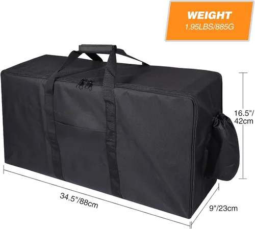 Miniatura 2 de REDCAMP Bolsa de transporte para estufa de campamento para estufa de 2 quemadores, funda de transporte grande para estufa de doble quemador