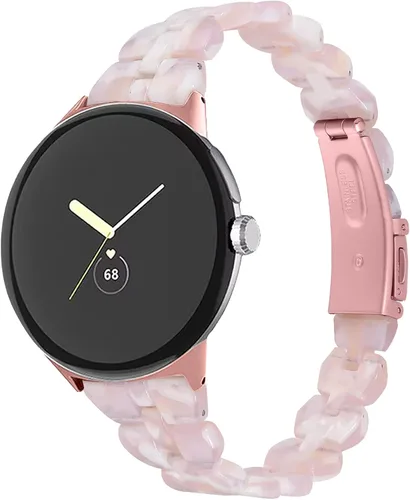 Miniatura 9 de Compatible con Google Pixel Watch 4 3 1.614 in/Pixel Watch 2 1 bandas para mujer, elegante pulsera de resina de repuesto ajustable