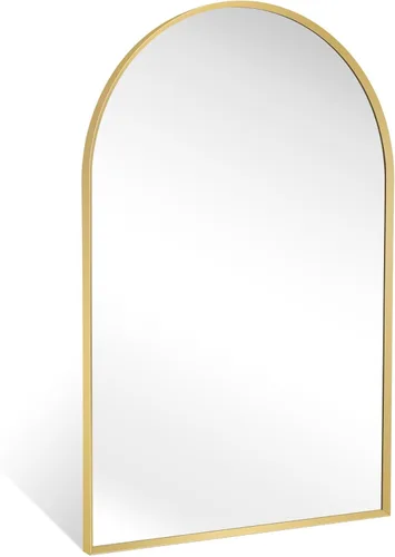 Miniatura 27 de Espejo de montaje en pared para baño, espejo rectangular de tocador rectangular con marco de metal negro cepillado (16 x 20 pulgadas, negro)