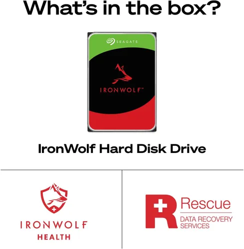 Miniatura 3 de Seagate IronWolf - Disco duro interno NAS HDD de 8 TB, SATA de 3.5 pulgadas, 6 Gb/s, 7200 RPM, caché de 256 MB para almacenamiento conectado a red