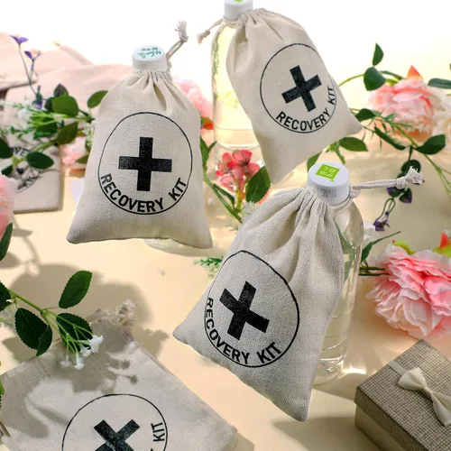 Miniatura 2 de Boao Paquete de 20 bolsas de regalo, decoraciones para despedida de soltero, despedidas de soltera con cordón, suministros de boda para despedida