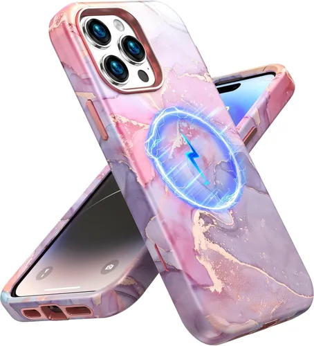 Miniatura 35 de Magsafe - Funda protectora para iPhone 13/14, a prueba de golpes, a prueba de caídas, funda inalámbrica para parachoques, protección híbrida