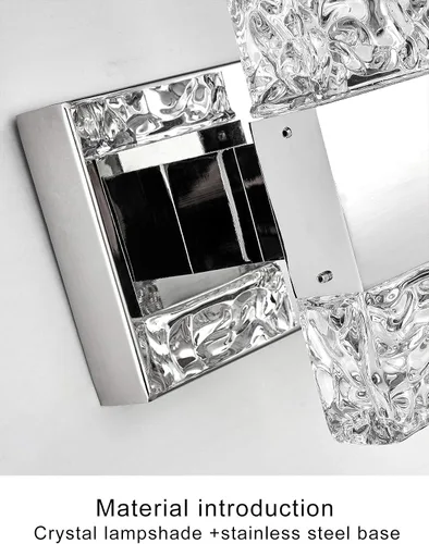 Miniatura 6 de Moderna lámpara LED para tocador de baño, acero inoxidable cromado, 3 lámparas de pared para iluminación de baño, Fuxture sobre espejo, 21.5