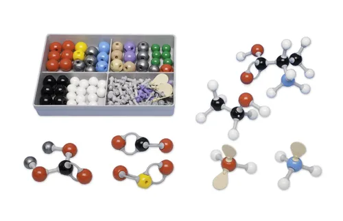 Miniatura 2 de Molymod MMS-009 Modelo molecular de química inorgánica/orgánica, Set de estudiante (52 partes de átomos)