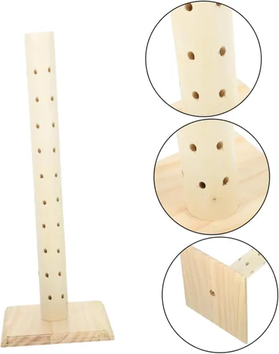 Miniatura 6 de 1 soporte de exhibición de paletas de madera, soporte resistente para postres para fiestas y eventos, práctico estante de presentación de dulces