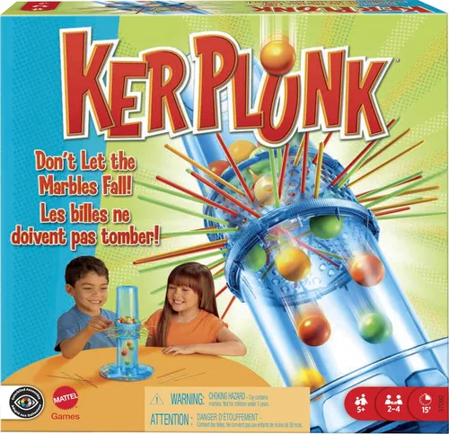 Ker Plunk Juego "Don't Let the Marbles Fall" ("No dejes que caigan las canicas"), Multicolor