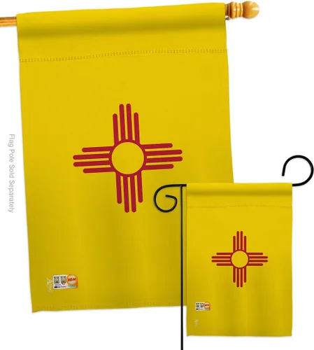Americana Home & Garden S140532-BO Nuevo México Estados Impresiones Decoración Vertical Casa 28" X 40" 13" 18.5" Doble Cara Banderas Set Impreso en