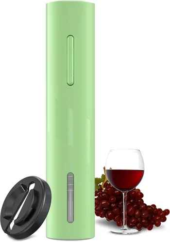 Miniatura 16 de COKUNST Abrebotellas de vino eléctrico, funciona con pilas, con cortador de papel de aluminio, removedor de sacacorchos con botón de un solo clic