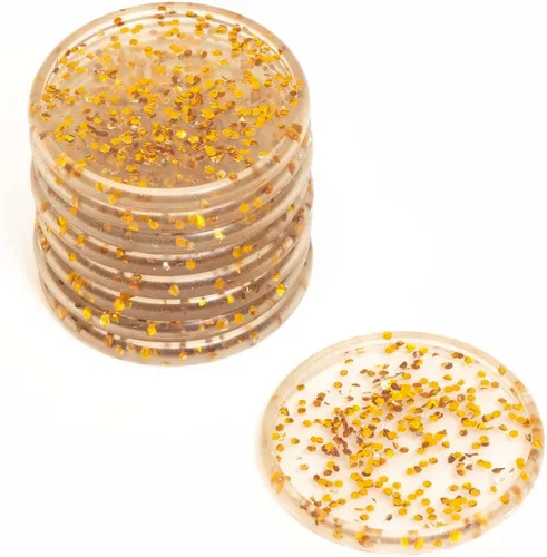 Miniatura 10 de Craftelier - Anillos de disco de plástico con purpurina L para encuadernación de álbumes de recortes para planificadores, agendas, cuadernos