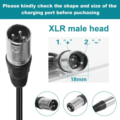 Miniatura 3 de Futurebatt Cargador de batería de bicicleta eléctrica Salida 42v 2a con conector XLR de 3 pines macho para 36 V Ebike adaptador de batería Cable