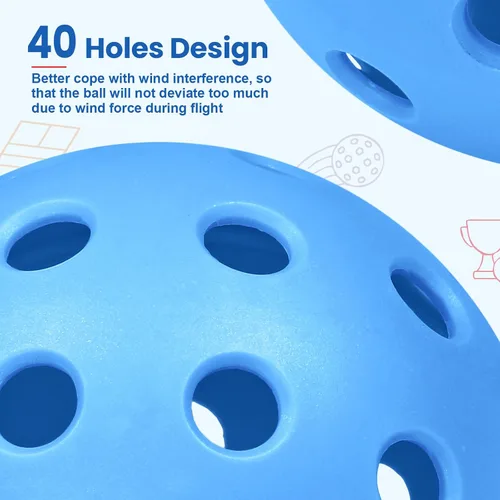 Miniatura 3 de FoDau770 Bolas de pickleball Azul