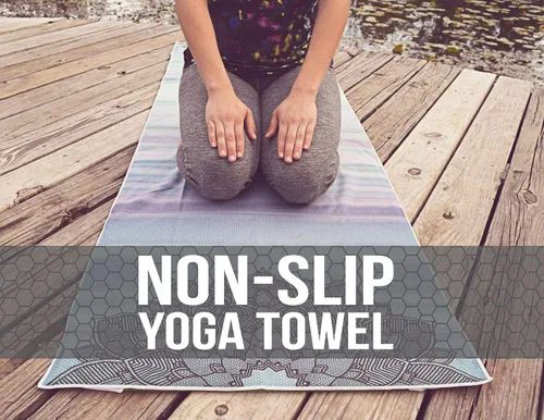 Miniatura 6 de Toalla de yoga caliente, funda antideslizante para esterilla de yoga, ecológica, bolsillos exclusivos que cubren cada esquina de la esterilla