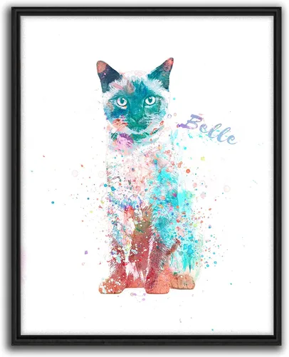 Miniatura 26 de Personal-Prints Regalo de arte personalizado para pared de perro, impresión artística moderna personalizada única de estilo acuarela La raza
