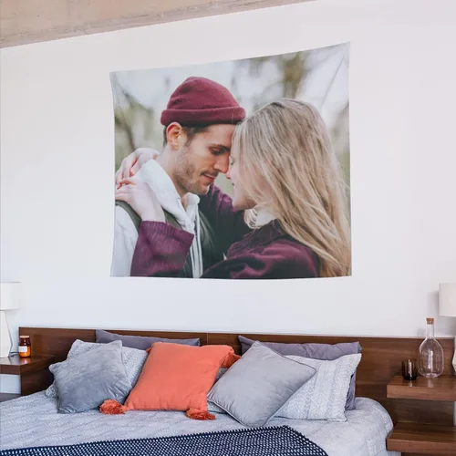 Miniatura 4 de Tapiz personalizado, sube imágenes para hacer tu propio tapiz, tapices de vacaciones, para bodas, cumpleaños, día del padre, regalo del día