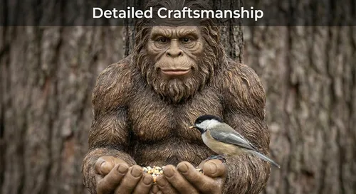 Miniatura 7 de Bigfoot - Comedero para pájaros de árbol – Sasquatch Big Foot Birdfeeder – Escultura de alimentación de pájaros de invierno estatua de jardín
