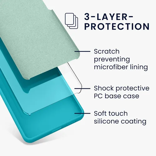 Miniatura 534 de kwmobile Funda Compatible con Google Pixel 6 Pro - Funda de teléfono de silicona TPU con acabado suave - Azul Arrecife