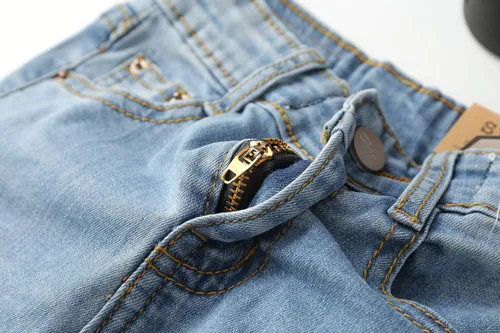 Miniatura 6 de KIDSCOOL SPACE Pantalones de mezclilla rasgados con banda elástica en el interior con anillos en D